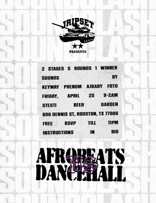 JRIPSET PRESENT: AFROBEATS VS DANCHALL
